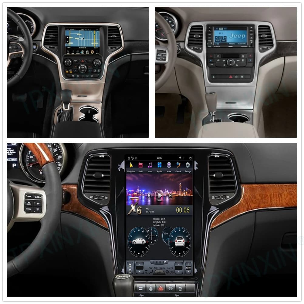 For Jeep Grand Cherokee 2010 2011 -2019 Android 9 Carplay Radio Player Car GPS Navigation Multimedia Stereo Head Unit Screen