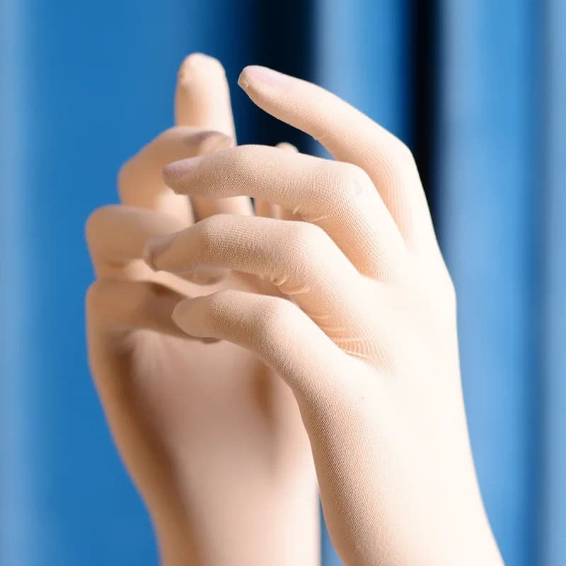 Guanti lunghi trasparenti trasparenti senza cuciture Guanti da guida sexy Collant liscio Collant Calze Colore caramella di lusso a prezzi accessibili