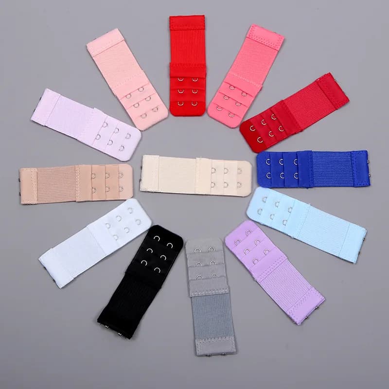 1PC Estensore del reggiseno delle donne 3 file 2 ganci Elastico regolabile Allunga la chiusura Bottone coperto Accessorio del reggiseno della biancheria intima 8 colori