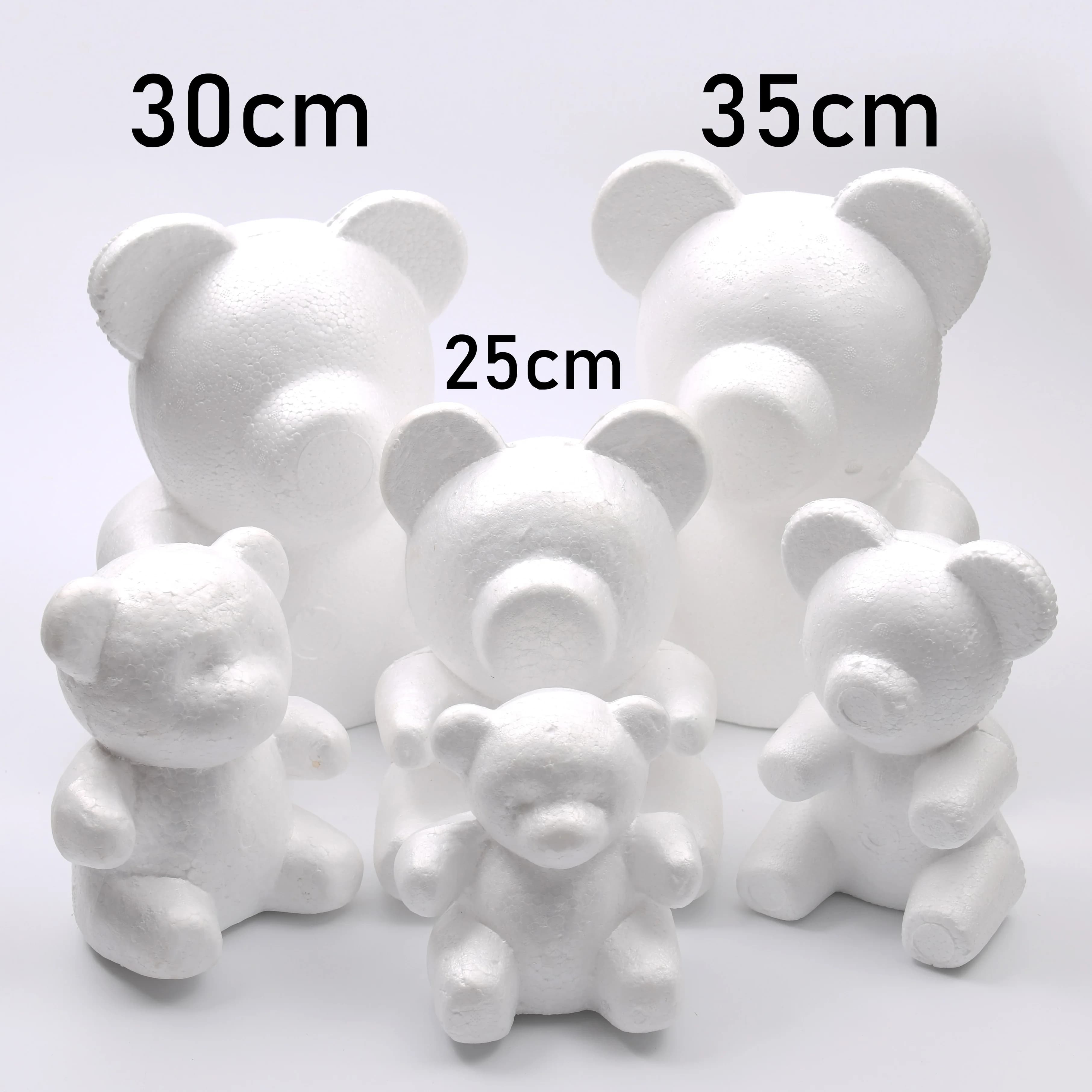 2 pcs 25 cm/ 30 cm Foam Bear Pink FAI Print For Gift Polystyrene Polystyrene Foam Ball Artificial Rose Flower BeaR
