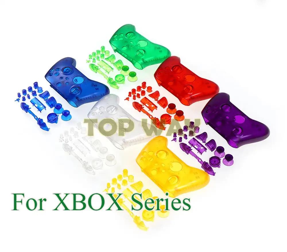 1set Clear Transparent Replacement Housing Shell for Xbox Series X S Controller Case Faceplate Cover RB LB RT LT Buttons Mod
