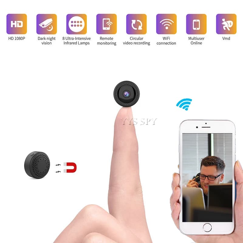 Mini HD Wifi Camera, Small Digital Camera Wireless IP IR, Home Security Camera, Action Cam, Micro Camera Spy