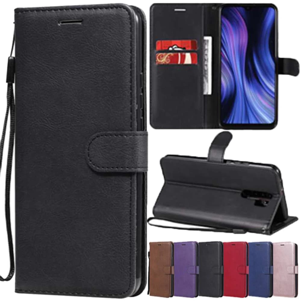 Custodia in pelle per Xiaomi 5X 6X 7 8 9 SE Mi CC9 E Pro Note 10 10T Lite Pro Ultra F1 POCO M3 X3 NFC portafoglio Flip PU custodia a portafoglio
