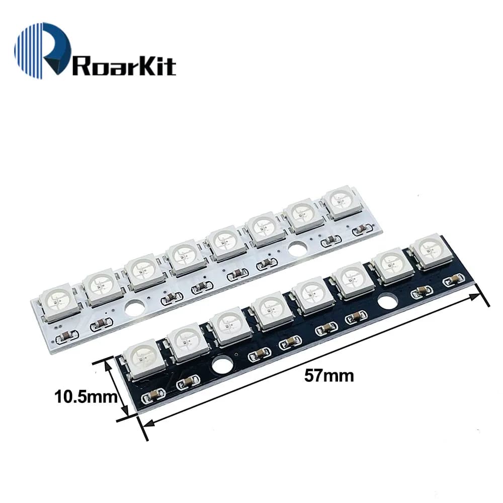 8 * 1Bit 8 bit WS2812 WS 2811 5050 RGB modulo pannello lampada LED completo 5V WS2812B arcobaleno LED preciso per luci Arduino a 8 canali