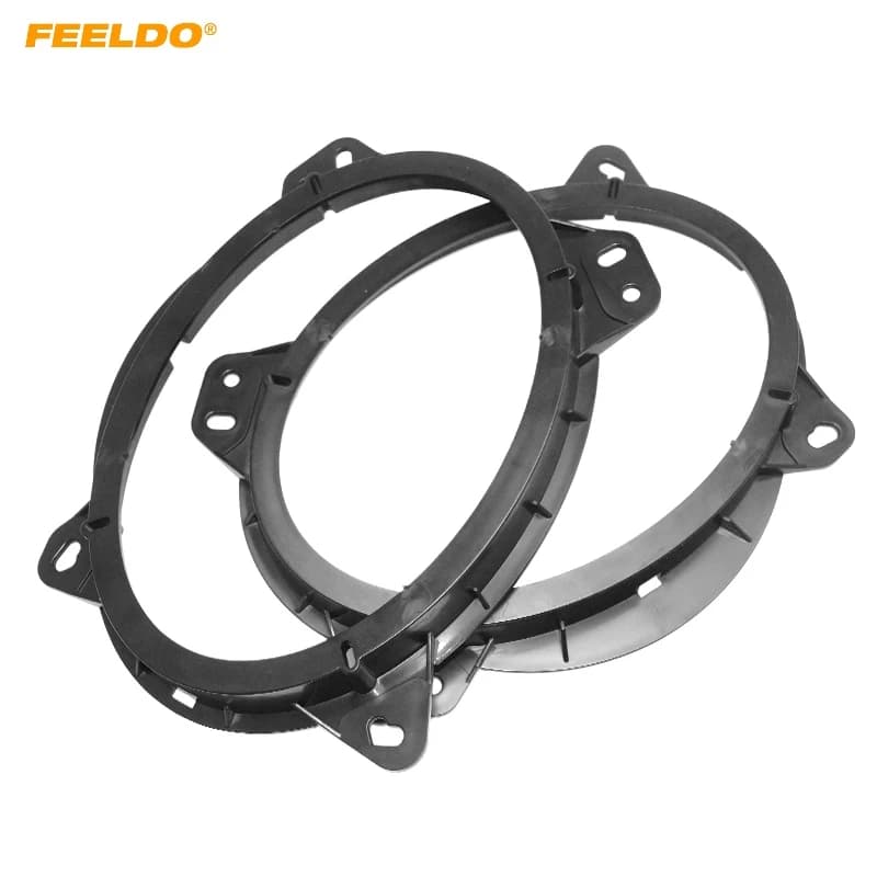FEELDO 2 pezzi tappetini distanziali per altoparlanti per porta anteriore per Toyota Camry Highlander Prado Reiz BYD 6*9 anelli per altoparlanti per auto Mount # HQ6812