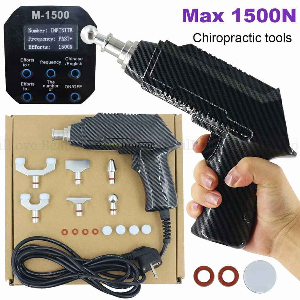 Electric Chiropractic Adjustment Tool Spine Correction Gun Spine Adjustment Spine Massage Treatment Adjustment Spine Relaxation Machine 1500N