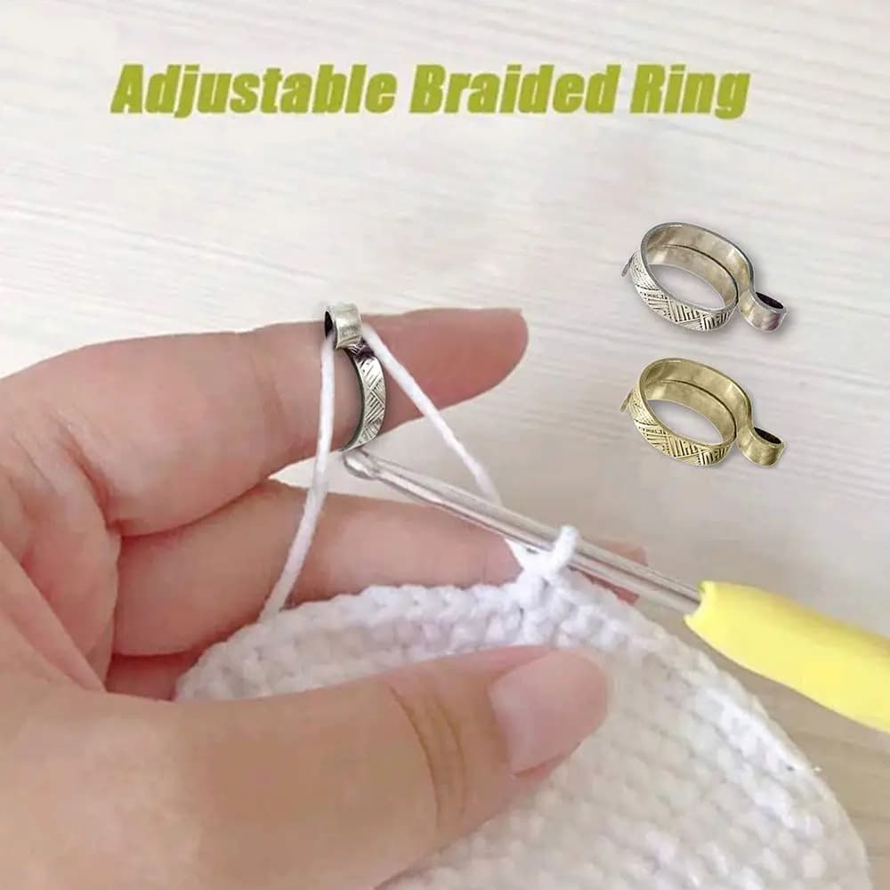 Tipo di anello caldo strumenti per maglieria anello per maglieria regolabile accessori per uncinetto linea di usura delle dita ditale dell'ago accessori per il cucito