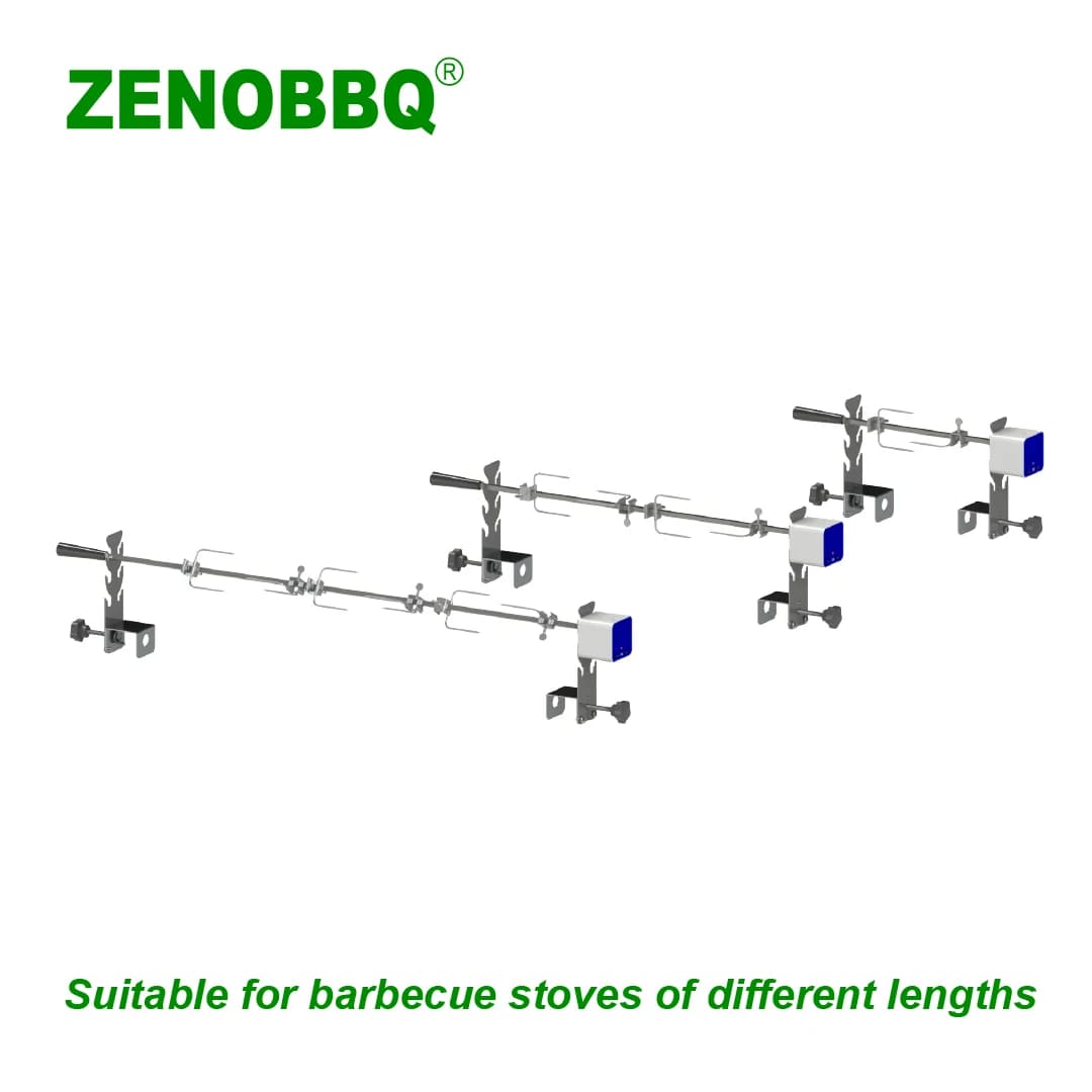 Universal Replacement Spindle Kit, Rotating Spiedo for Suini, Motor with Free Length Adjustment, Camping Accessories