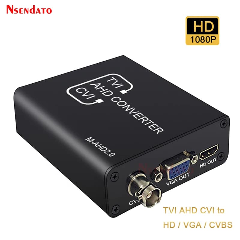 720/1080P 5MP 2MP TVI CVI AHD signal to HD/VGA/CVBS signal converter adapter for CCTV camera video converter with HDCP NTSC PAL