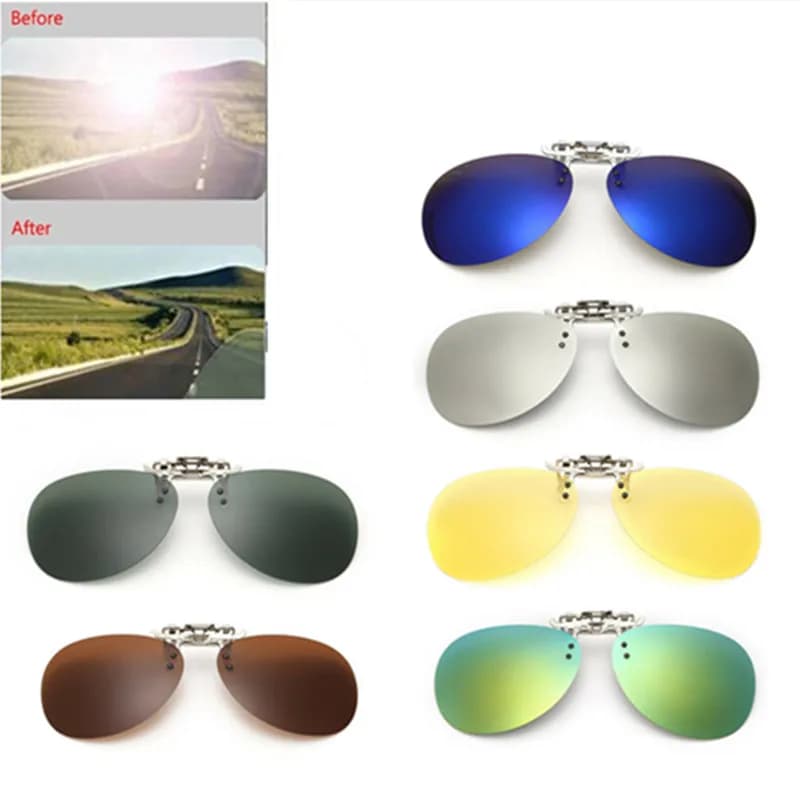 Occhiali da sole polarizzati con Clip occhiali miopia Clip Driver pesca visione notturna miopia Clip-On occhiali da sole occhiali Uv 400 uomo donna