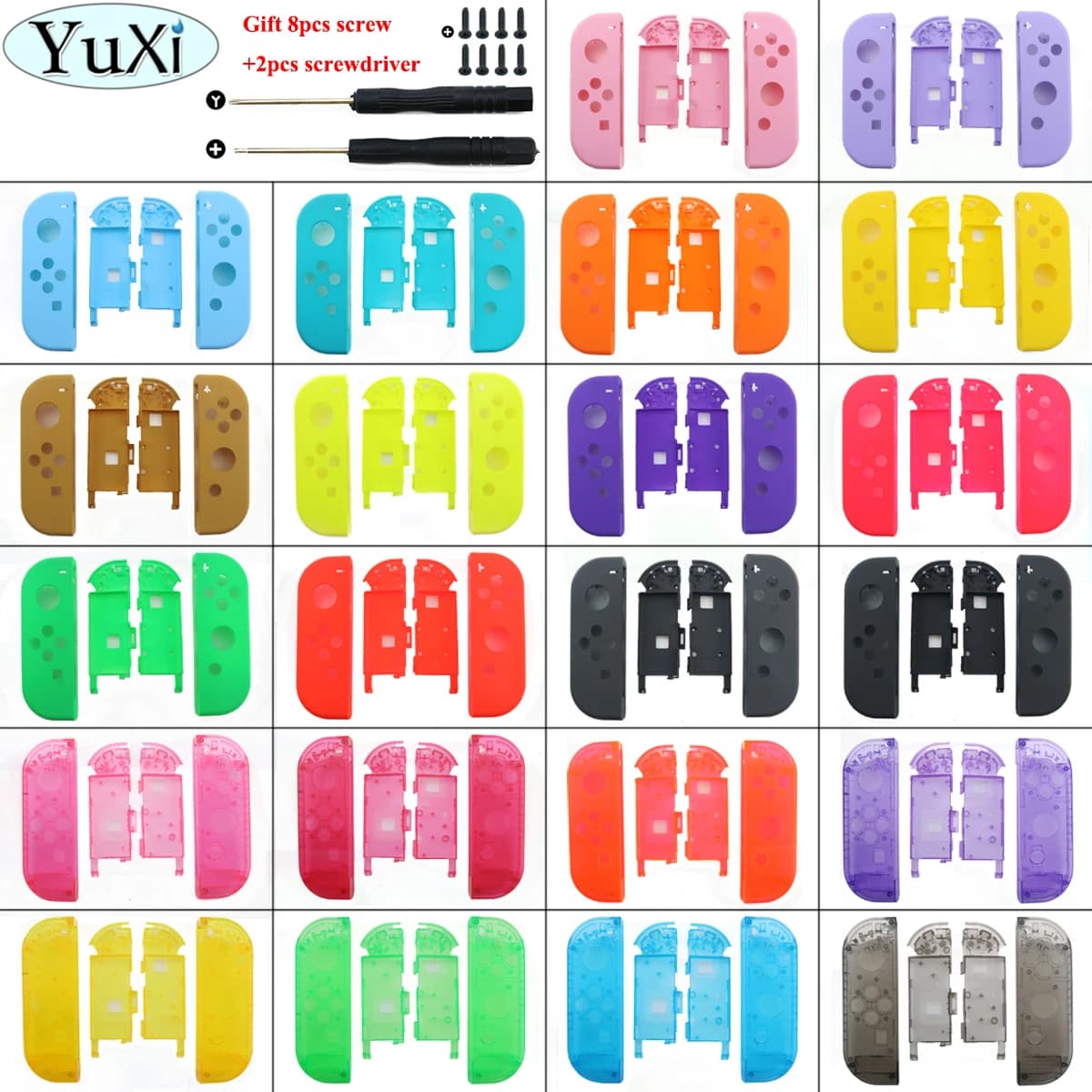YuXi Multi-Color 23 colori per Nintend Switch NS Joy Con Custodia di ricambio Shell Cover per NX JoyCons Controller shell Case