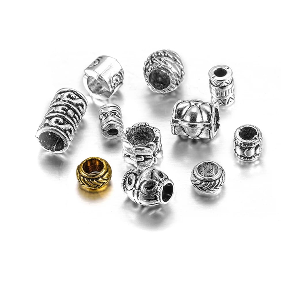 20 pz/lotto di Metallo Grande Foro Tibetani Antichi Branelli Allentati del distanziatore Per Monili Che Fanno Trovare Collana FAI DA TE Accessori Braccialetto