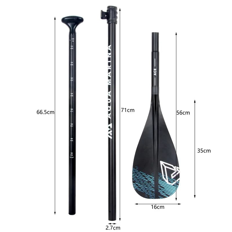 AQUA MARINA ACE KID PADDLE albero in alluminio 135-165cm apprendimento estensibile per bambini stand up paddle board accessorio per barche surf