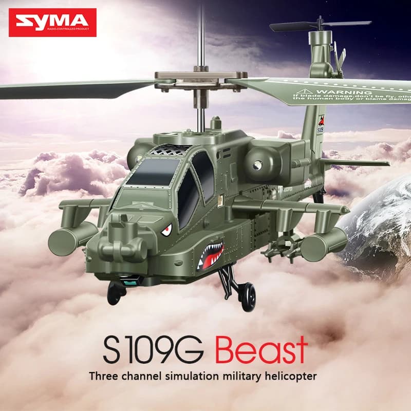 Giocattolo telecomandato per bambini con elicottero telecomandato anticaduta in lega originale SYMA S109G