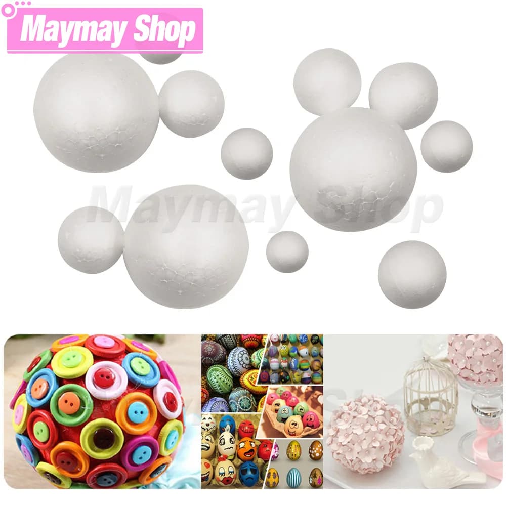 1-100 pieces christmas ball polystyrene polystyrene foam round ball diy diy accessory for decorations for diy craft parties