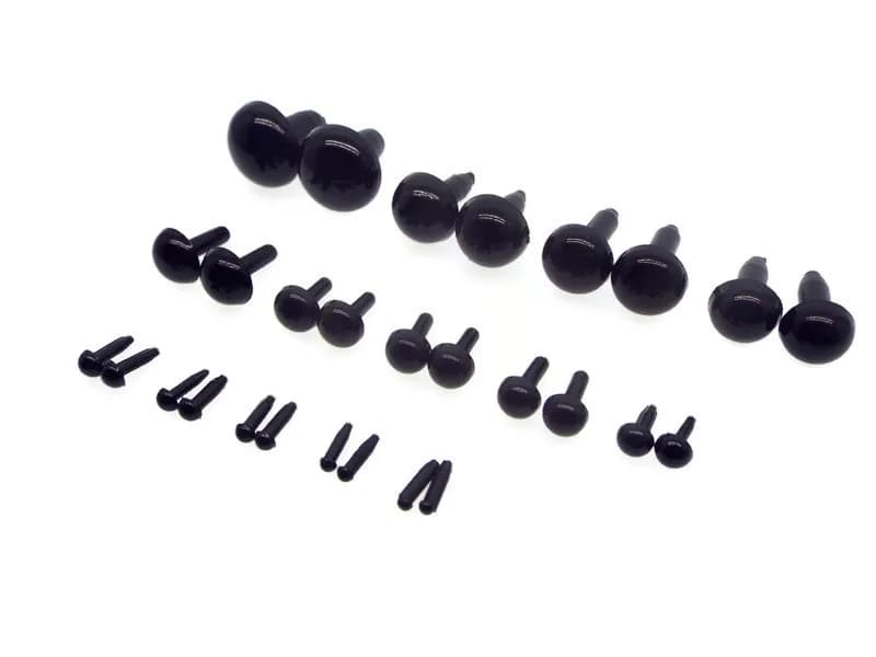 1.8/2/2.5/3/3.5/4/5/6mm Nero Animale Amigurumi Occhi di Plastica Artigianale Bambola Occhi Per Uncinetto Peluche Accessori FAI DA TE Passato EN71