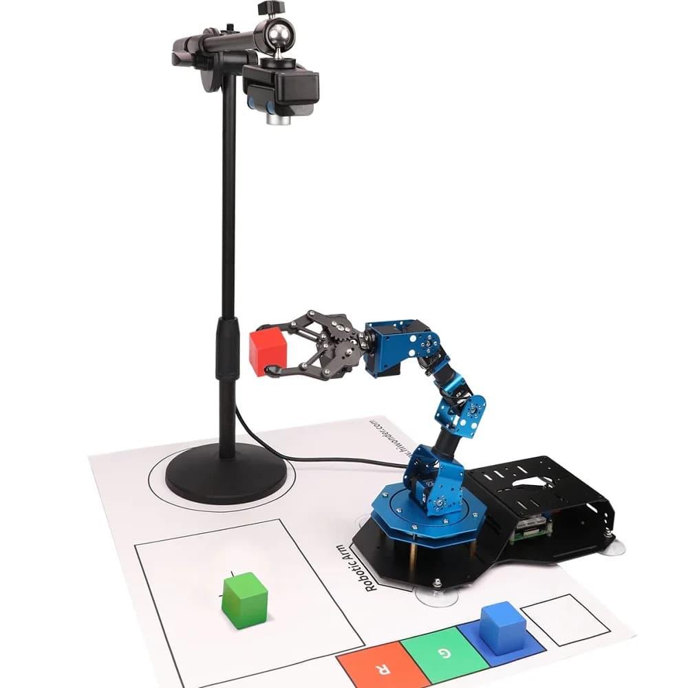 Hiwonder Raspberry Pi 4B AI Vision 6 DOF Braccio robotico Robot Manipolatore Programma Python Kit giocattolo