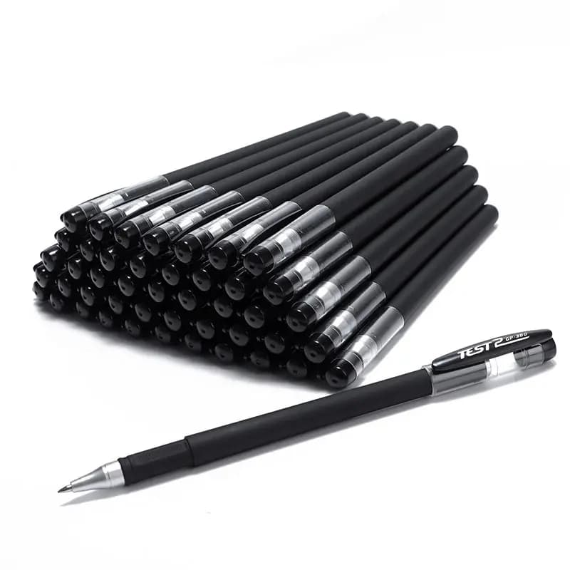 6/22/30 pz/set Penna Gel Nera 0.5 Punta di Proiettile Tubo di Carbonio Ricarica Studente Esame Ufficio Penna Firma