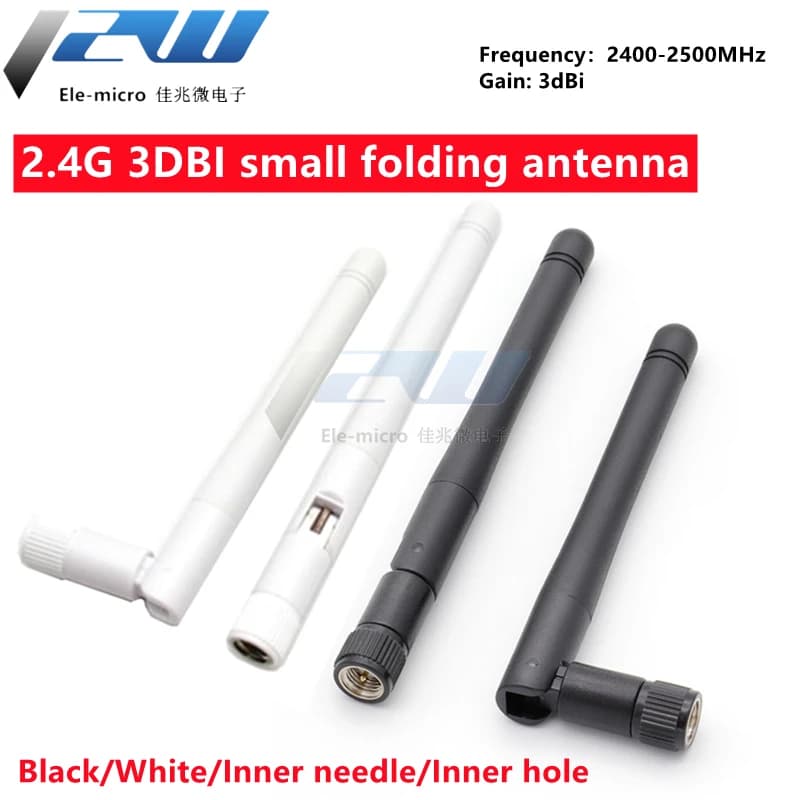 Free Shipping! 1 pc 2.4GHz 3dBi Omni Antenna WIFI with RP plug SMA male/female for Wireless Router wholesale price Wi-Fi antenna