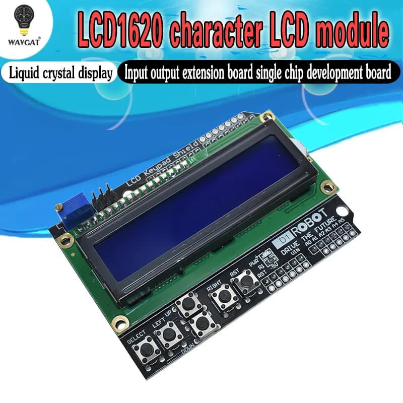 1PCS LCD Shield LCD1602 LCD 1602 Module Display for Arduino ATMEGA328 ATMEGA2560 raspberry pi UNO blue screen