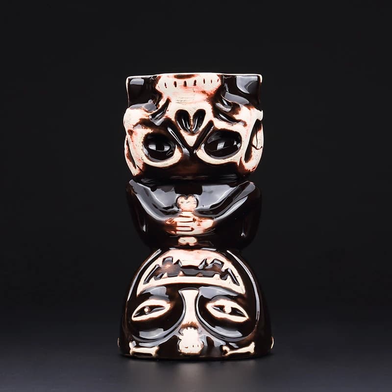 Tazza Tiki con bambola teschio da 550 ml Tazza da cocktail Birra Tazza da vino Tazze Tiki in ceramica Artigianato artistico Tazze Hawaii creative