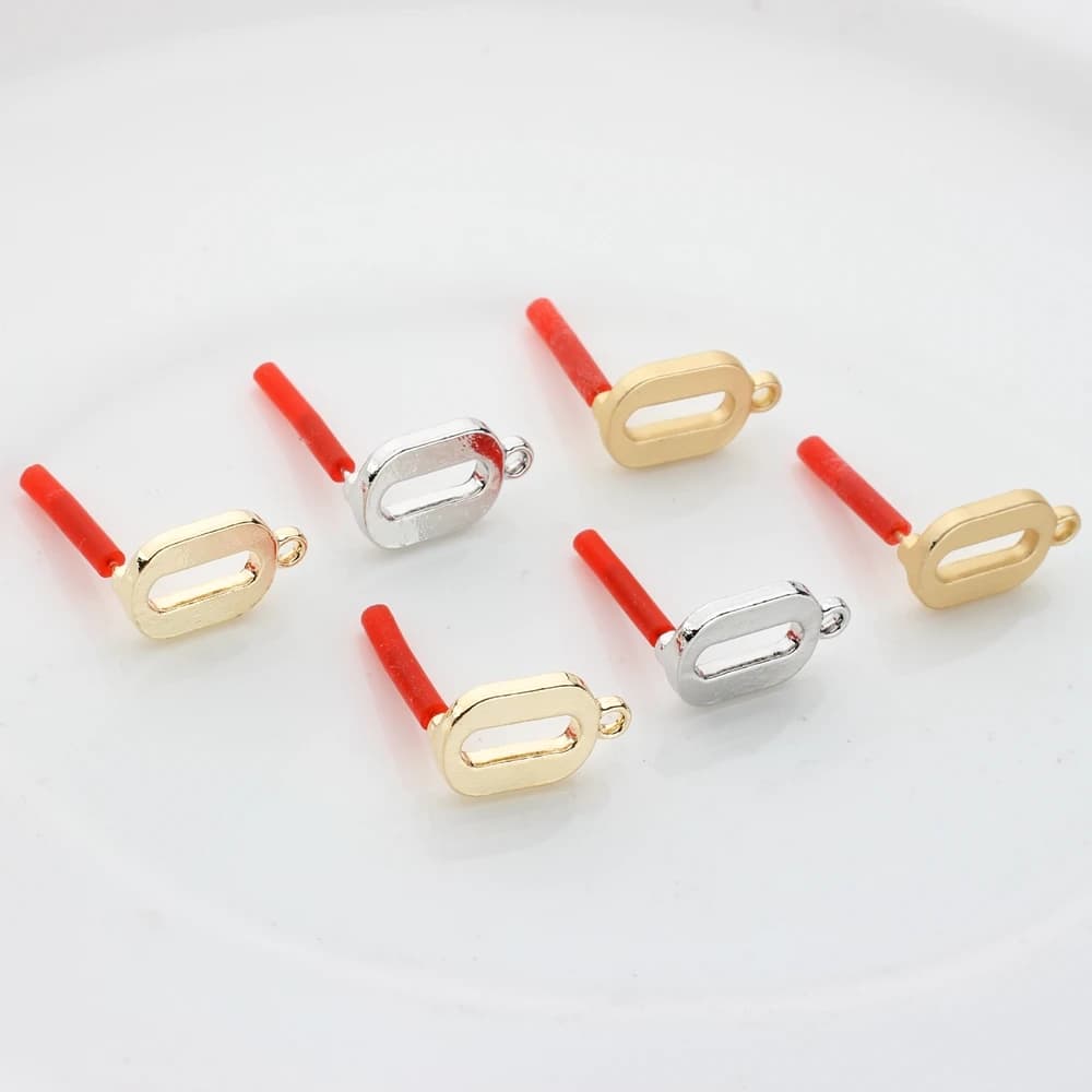 Zinc Alloy Oval Base Earrings Connector 16*10mm 6 pcs/Lot for Accessories for Fashion Fashion Pendant Earrings DIY