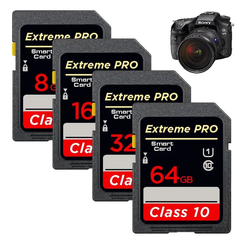 Scheda SD di classe 10 ad alta velocità 8GB 16GB 32GB 64GB 128GB 256GB carte scheda di memoria sd SDA1HC SDA1XC Flash chiavetta USB sdcards per fotocamera