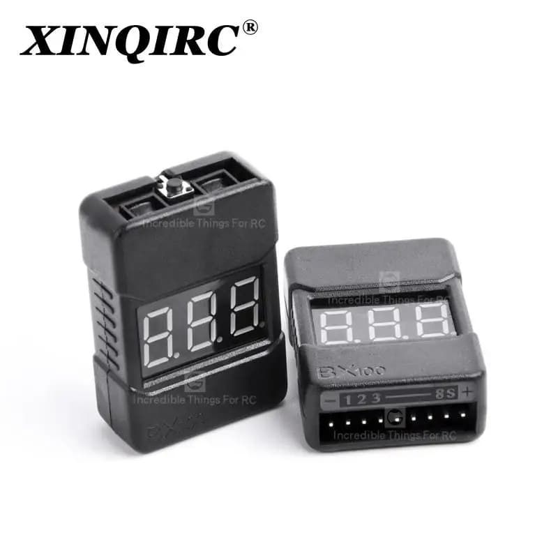 Tester di tensione per batterie al litio Bx100 1-8s con doppio altoparlante, rilevatore di tensione della batteria adatto per veicoli telecomandati RC