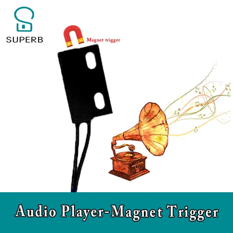 Lettore audio fuga gioco prop backgroud lettore musicale sensore magnetico puntello riprodurre punte audio prop room fuga lettore audio magnete