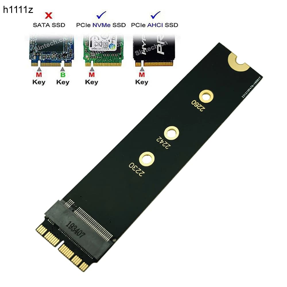 M.2 PCIE NVME SSD M.2 nVME SSD Adapter Card for Upgrade 2013-2015 Year Macs(Not Fit Early 2013 MacBook Pro)for Apple SSD Adapter