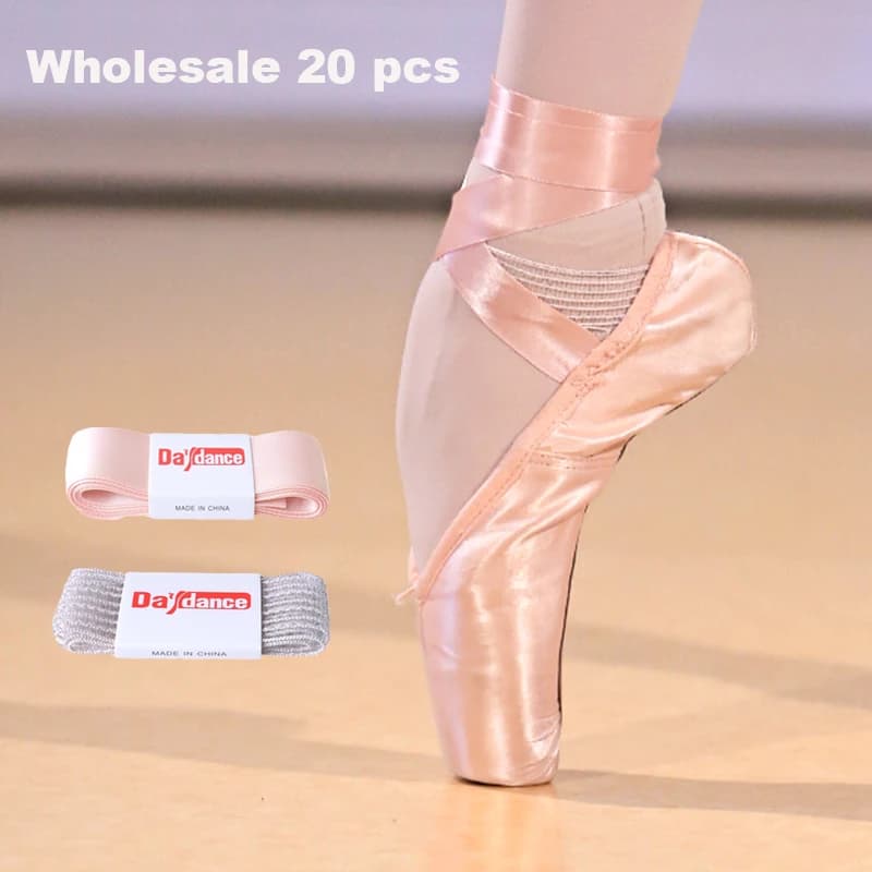 Wholesale Ballet Pointe Shoes Accessories Elastic Bands Invisible White Fishnet Band Satin Canvas Shoe Lace Ballet Shoes Bandage