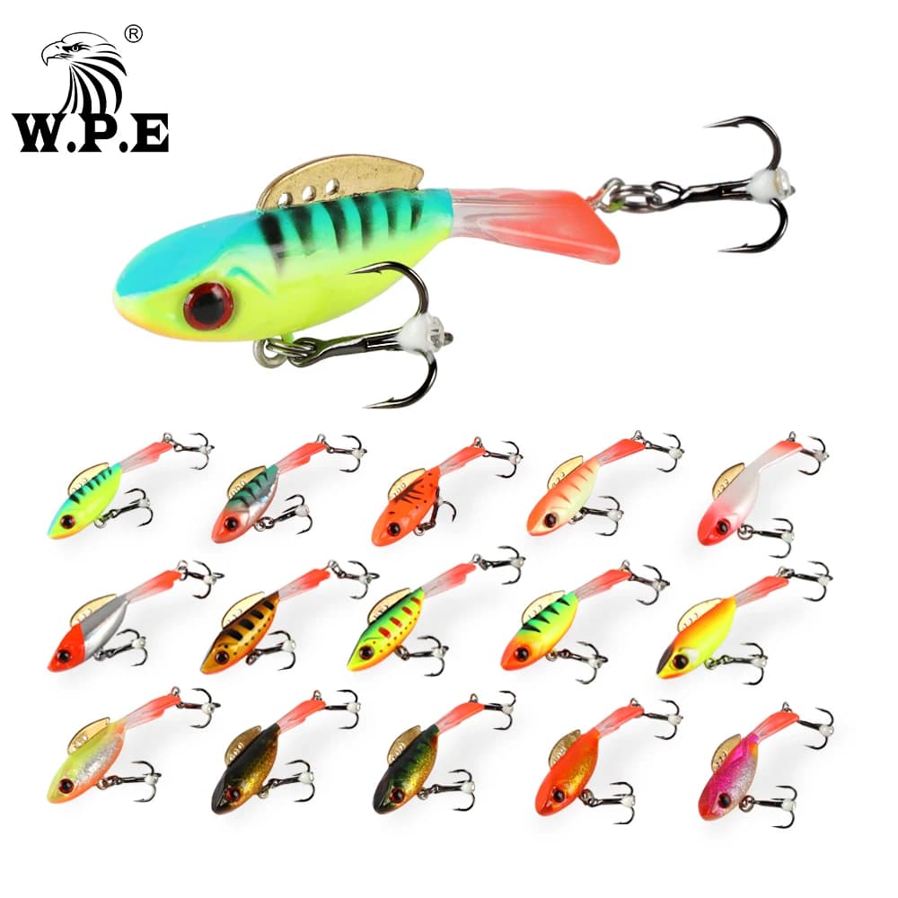 WPE Ghiaccio Inverno Richiamo di Pesca 1 pz 46mm/55mm 15 colori Richiamo Duro Bilanciatore Attrezzatura Da Pesca Piombo Jigging Esca Artificiale per il Ghiaccio