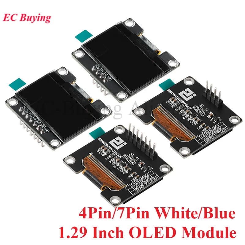 Modulo OLED da 1,29 pollici Schermo da 1,29" 12864 Bianco Blu 128X64 Modulo display LCD OLED a LED IIC Interfaccia SPI SSD1315 per Arduino