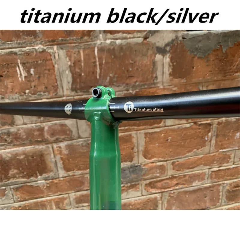 Bicicletta pieghevole titanium manubrio di tipo S per brompton bici TI bar 25.4x560mm ultra leggero nero argento