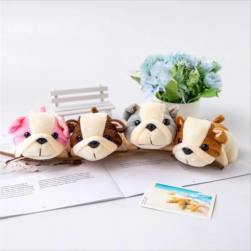 11CM Soft Plush Dog Stuffed Toy Animal Doll with Keychain 3 Styles Gift for Boys & Girls Perfect Christmas Present