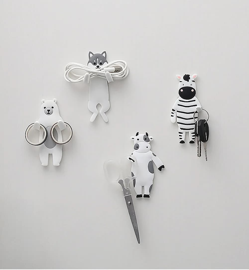 1 pz simpatico gancio per animali chiave da parete uncinetto ganci da cucina rimovibili decorazione della casa adesivo gancio appendiabiti da parete
