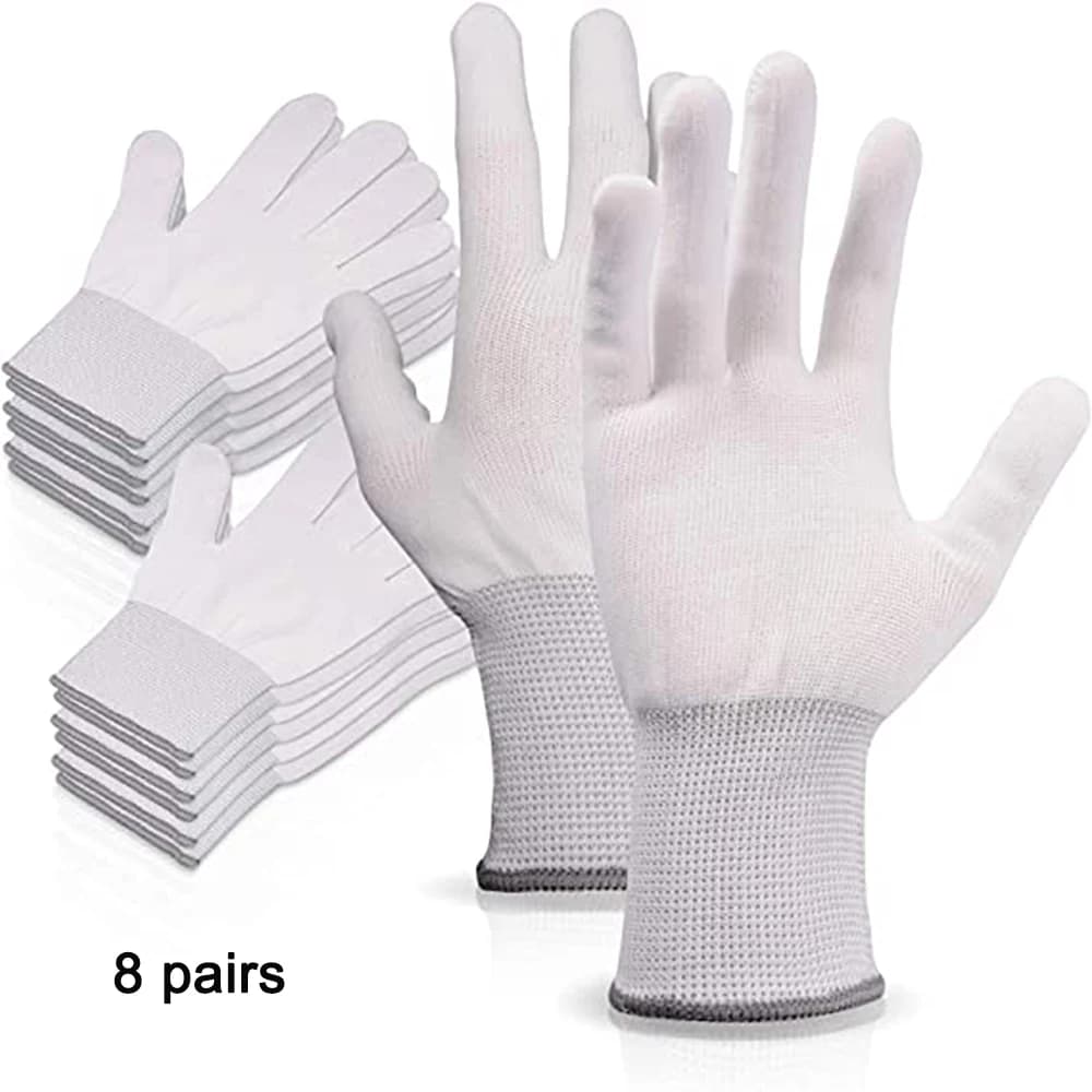 FOSHIO 4/8/20 Paia Guanti da lavoro antistatici Pellicola vinilica Applicatore per avvolgimento Strumento Finestra Tinta Nylon Protezione per le mani Accessori auto