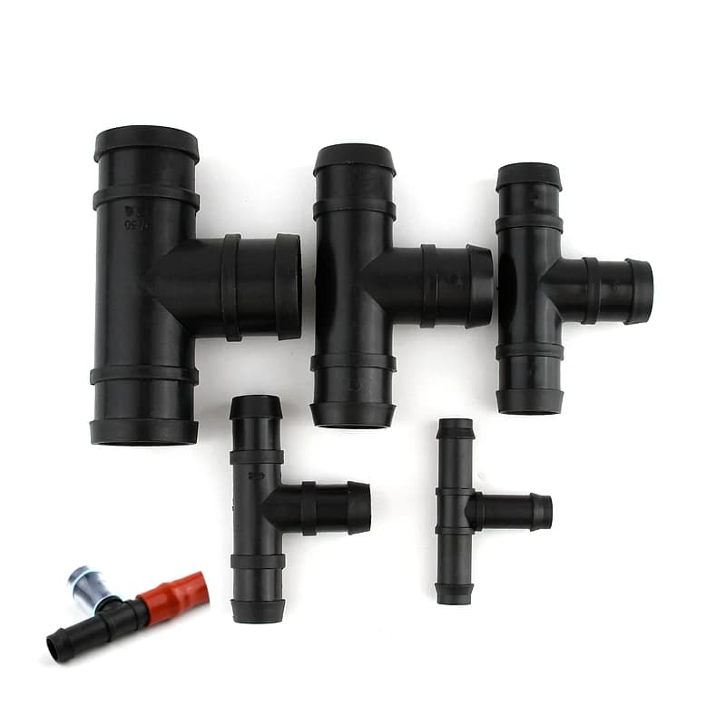 1-10 PCS O.D 16~90mm Hose T-type Simple Adapter Fish Tank Hose Coupling Pagoda Irrigation Water Belt Tee Joints Equal Diameter