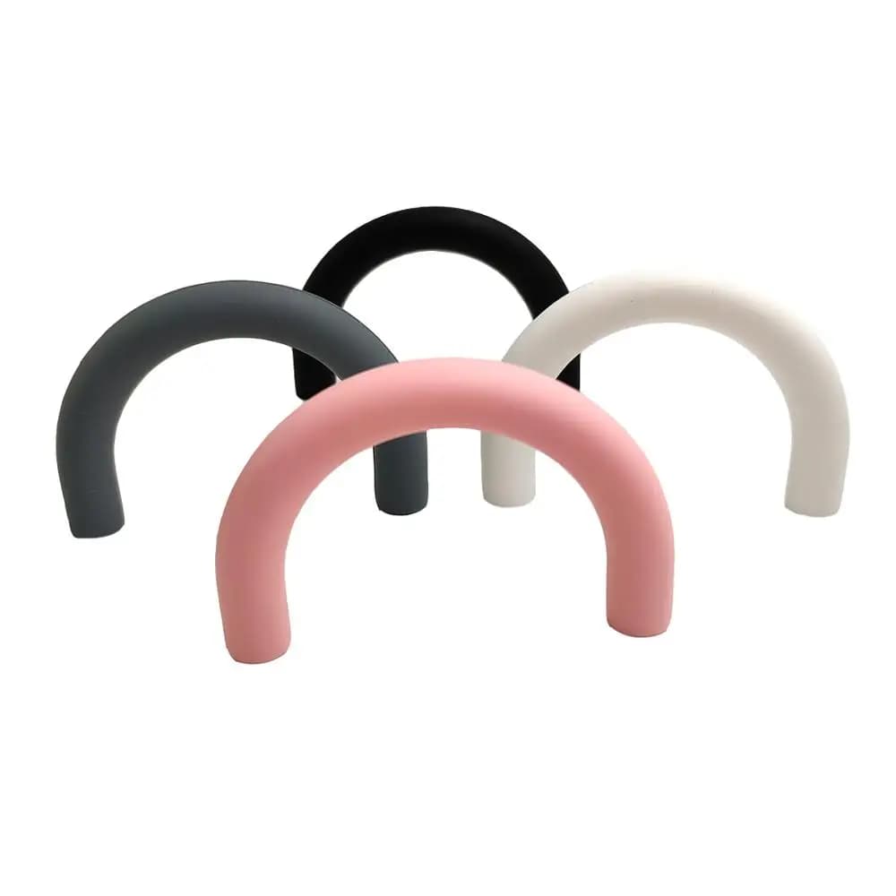 2 pz Silicone U Tubo Ciondolo Massaggiagengive Perline FAI DA TE BPA Libero Del Bambino Ciuccio Manichino Dentizione Allattamento Sensoriale Mamma Gioielli Giocattolo Perline