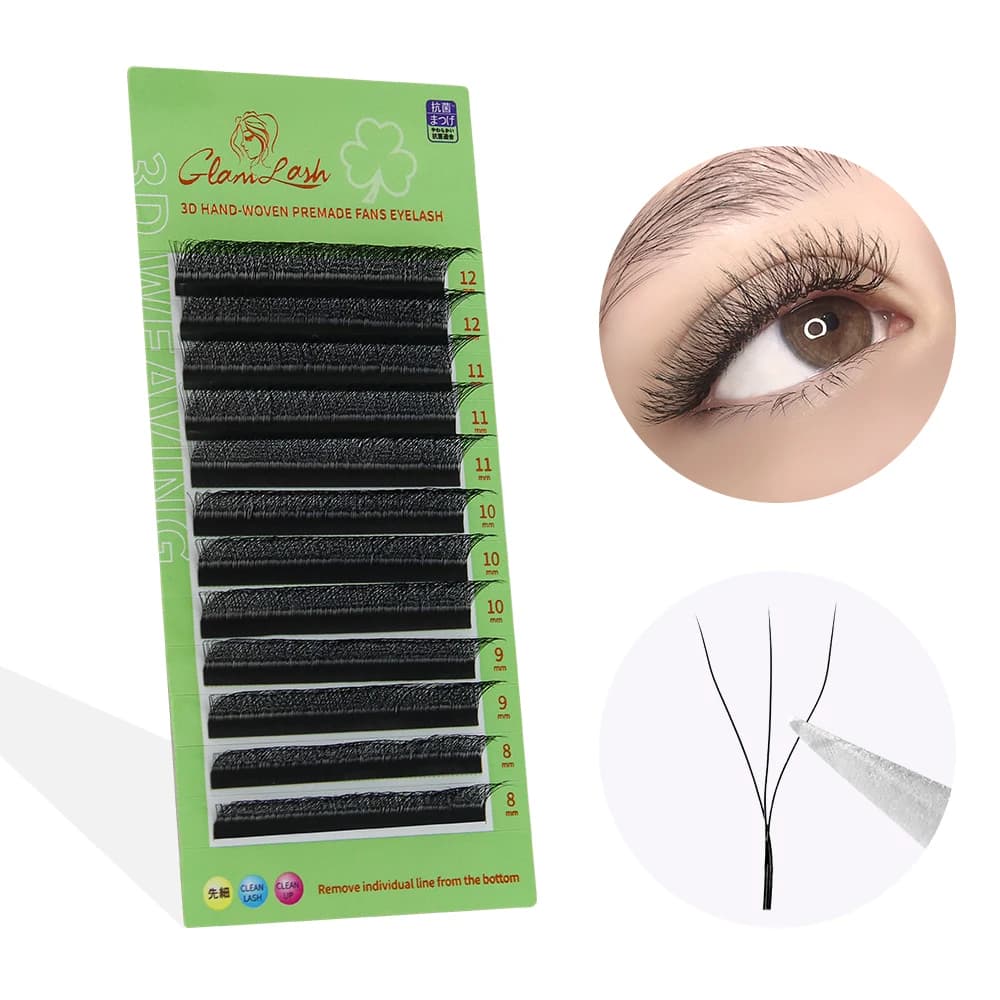 GLAMLASH W Forma Estensioni Ciglia 3D4D5D Premade Volume Fan Ciglia YY Style Ciglia Nuovo Visone Finto Volume Ciglia Ciglia Naturali