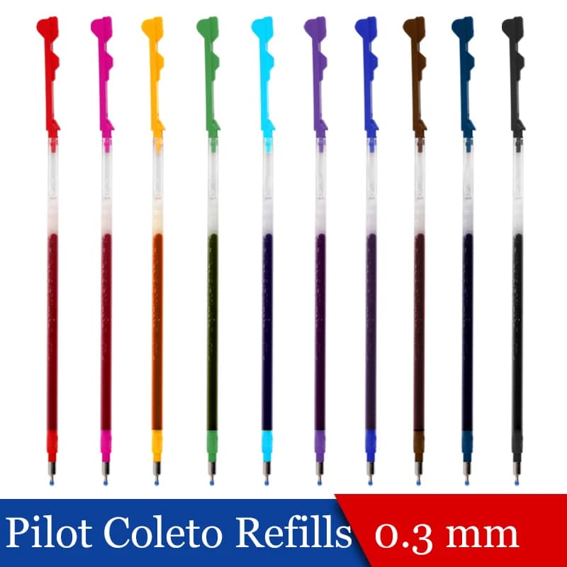 LifeMaster 6 pz/lotto pilota hi-tec-c scarabto Gel Multi penna ricarica-0.3mm nero/blu/rosso/15 colori disponibili