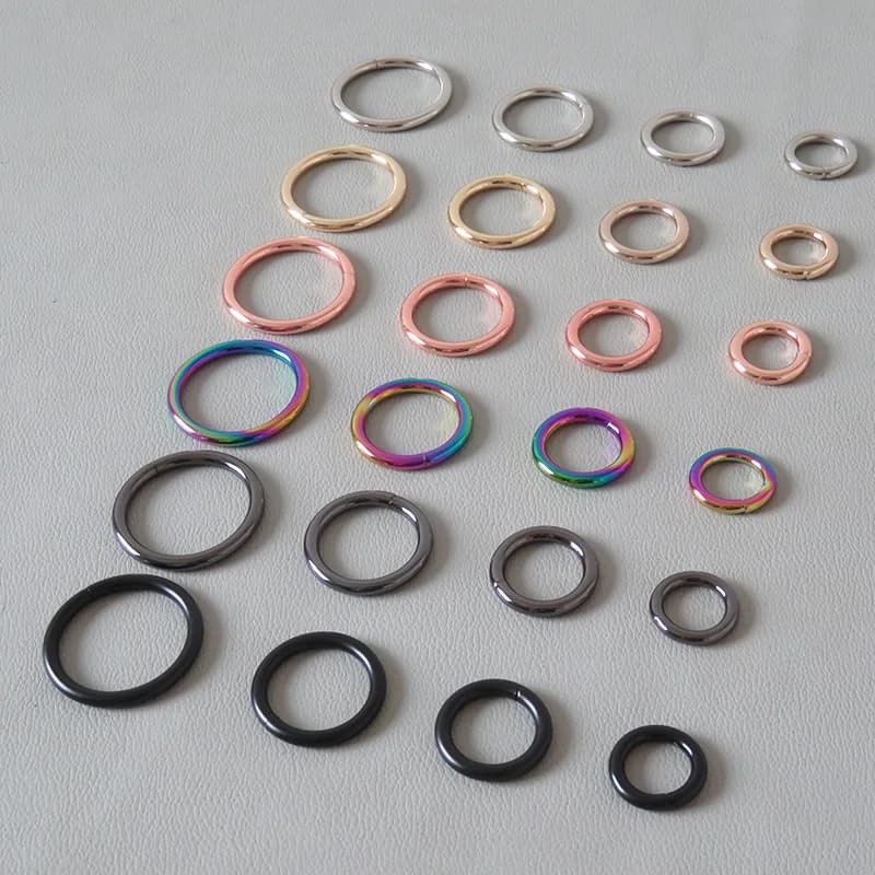 1 pz anelli in metallo O cerchio chiusure circolari cintura saldata anello catena collegamento Hardware per borsa Pet Dog collare imbracatura accessorio per abbigliamento