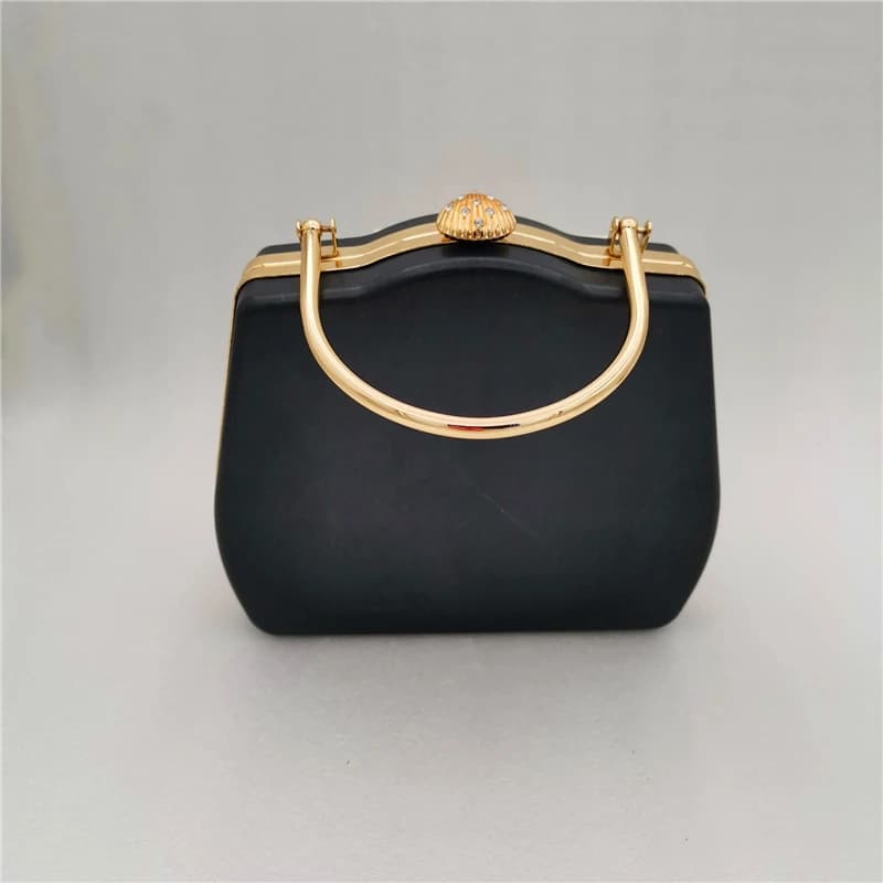 18cm Handle Gold Bag Handmade Frame Bag Do You Parts of Bag Case Craftsmanship Box Material Frame Women Collector Lock Fungus Closure