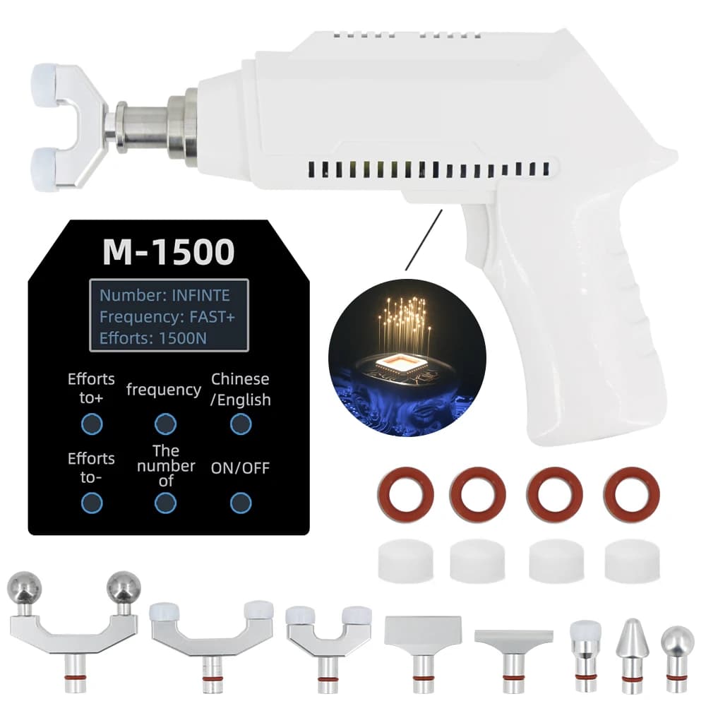 Chiropractic Instruments for Electric Adjustment of Vertebral Column, Therapy and Correction, Massage Gun for Body 1500N