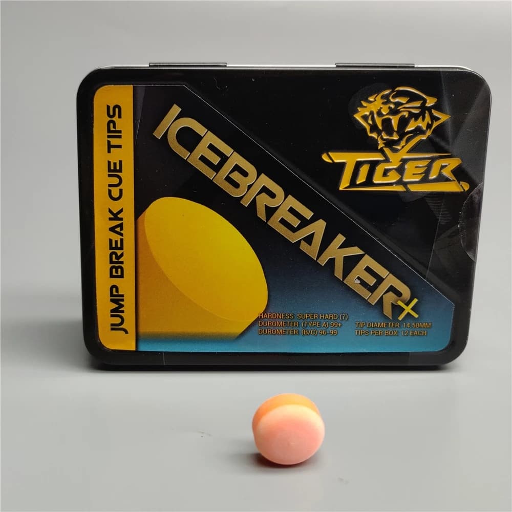 Tiger Ice Breaker + Punte per stecche da biliardo Break & Jump 14,5 mm Bachelite fenolica Punte per saltare Super Hard Break Accessori per biliardo