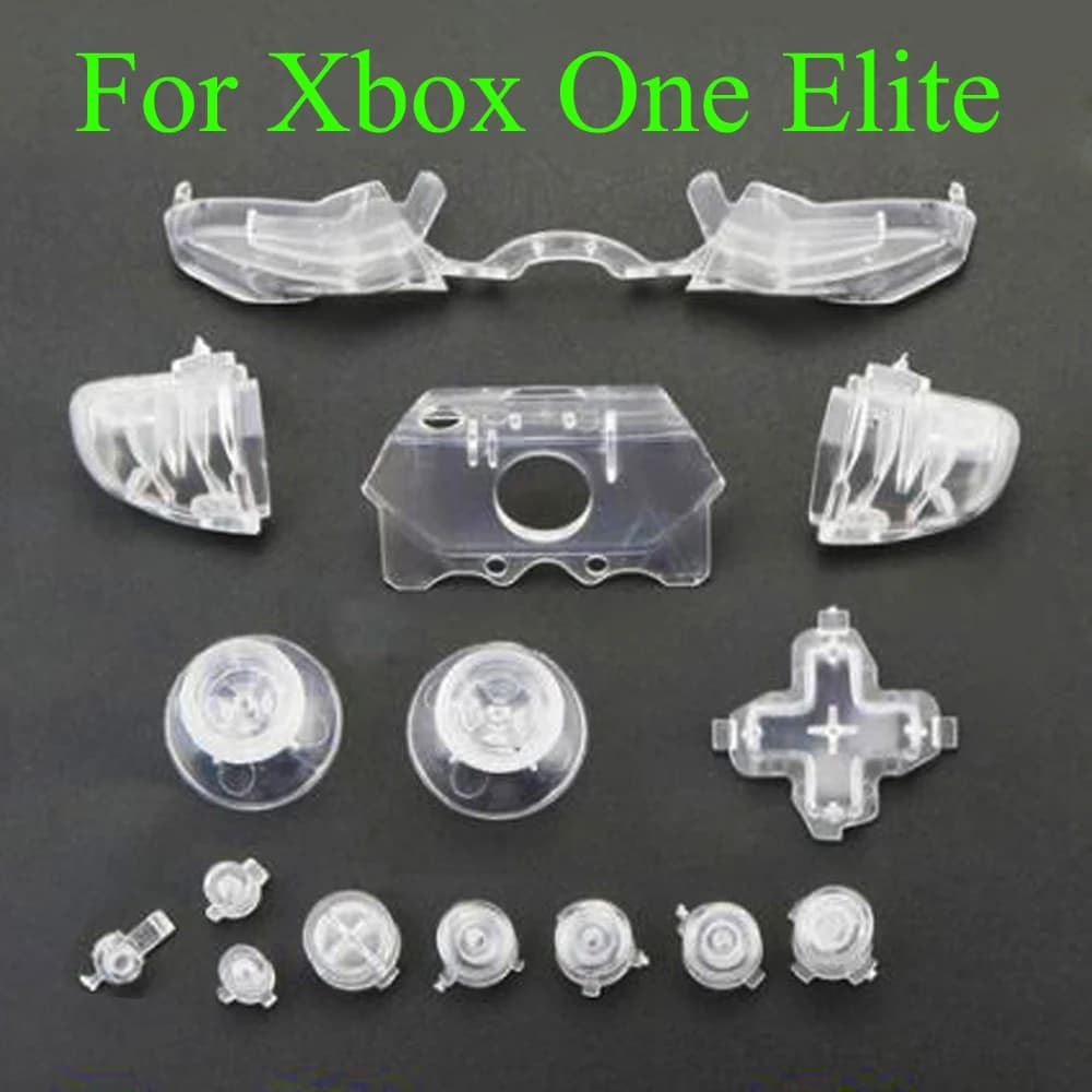 YuXi Per Xbox One Elite Controller Set Completo Imbottiture E Paraurti Trigger Bottoni Sostituzione D-pad LB RB LT RT Bottoni kit Trasparente