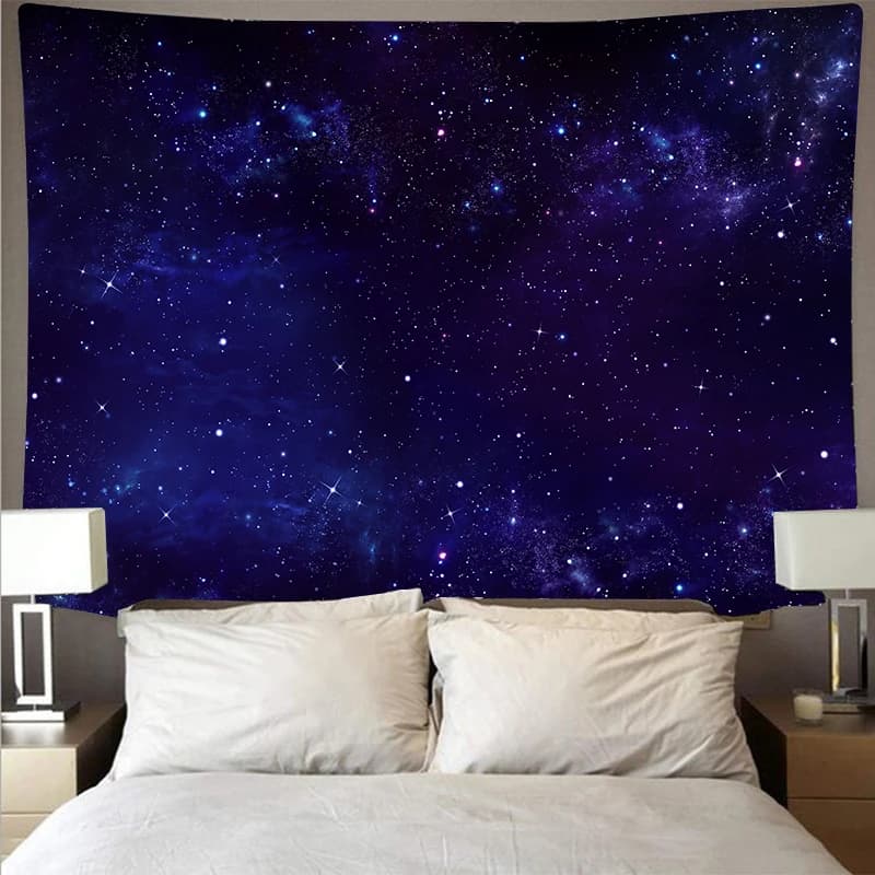 Universe Mysterious Space Starry Sky Large Art tape Psychedelic Wall hanging Sea cloth Polyester fiber blanket Yoga Mat