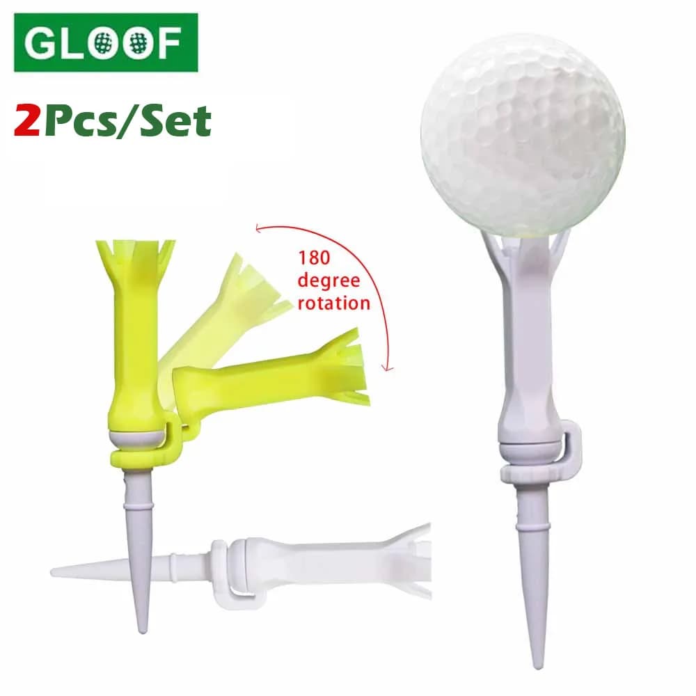 2 pezzi/set supporto per palla da golf girevole per allenamento, pratica autoportante, accessori anti-volo, borchie per palline