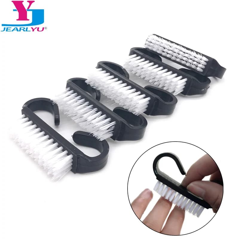 Nuovo Set di 10 Pennelli Neri per Nail Art, Strumenti Professionali per la Pulizia e la Rimozione della Polvere, Kit Fai-da-Te per Manicure e Pedicure