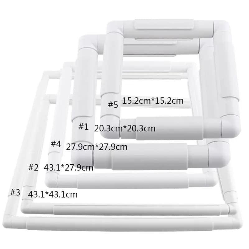Cornice per ricamo quadrata rettangolo cornice per ricamo fai-da-te cornice per Clip in plastica per ricamo punto croce trapuntatura strumento ad ago